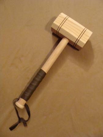 image of big wood hammer